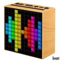 DIVOOM TimeBox 智能LED音樂鬧鐘(藍牙喇叭) - 優雅木