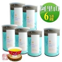 龍源茶品 阿里山花香韻美烏龍茶葉6罐組(150g/罐)