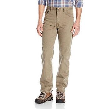 Wrangler 2017男時尚藍哥耐磨休閒橄欖色牛仔褲(預購)
