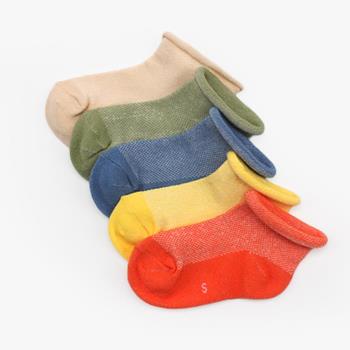 Colorland-4雙入-兒童襪子短襪地板襪鬆口網眼純棉襪