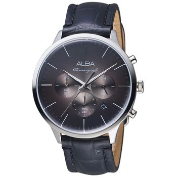 ALBA 雅柏ACTIVE黑色低調計時腕錶 VD53-X271C