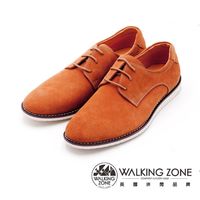 WALKING ZONE 素色英倫綁帶休閒鞋 男鞋-棕(另有黑)
