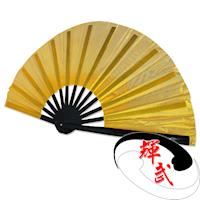 【輝武】武術用品-全竹骨素面太極功夫金蔥扇(2把)