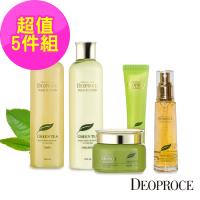 【韓國Deoproce】靚膚彈力保濕系列5件組(化妝水、乳液、精華液、眼霜、精華霜)