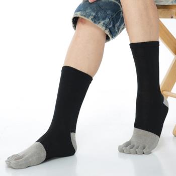 【KEROPPA】可諾帕吸濕排汗竹炭保健1/2五趾男襪x綜合3雙C90009