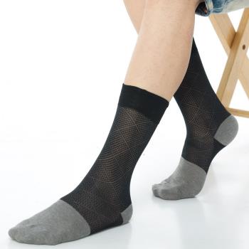 【KEROPPA】可諾帕奈米竹炭絲光棉紳士男襪x2雙C90006
