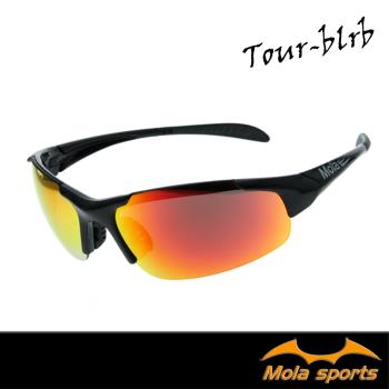 摩拉兒童(8-12)運動太陽眼鏡 黑色 多層膜鏡片 UV400 跑步/自行車/棒球- Tour-blrb MOLA SPORTS