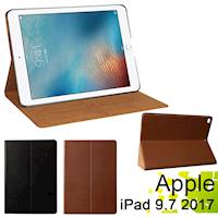 Apple iPad 9.7吋 (2017年版) 平板電腦專用保護套 直接斜立式 牛皮皮套