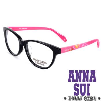 Anna Sui安娜蘇日本Dolly Girl眼鏡繽紛印花款黑＋粉 DG510-002