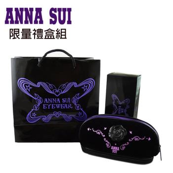 Anna Sui 日本安娜蘇波希米亞復古印花太陽眼鏡(黑黃)AS940-001