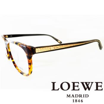 LOEWE 金邊平光眼鏡（琥珀）VLW854－0728