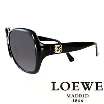 LOEWE 西班牙皇室品牌羅威 立體LOGO太陽眼鏡（黑） SLW776－0Z42