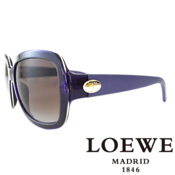 LOEWE 金屬LOGO太陽眼鏡（紫） SLW774－0055