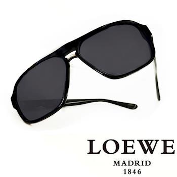 LOEWE 西班牙皇室品牌羅威一槓太陽眼鏡(黑) SLW767-0700
