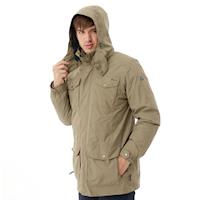 【hilltop山頂鳥】男款GoreTex兩件式可拆袖防水羽絨外套F22MR6-卡其