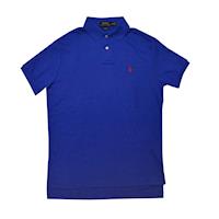 Ralph Lauren 小馬球經典戰馬短袖POLO衫-寶藍/紅