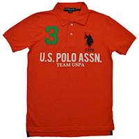 Ralph Lauren 3號馬球經典戰馬短袖POLO衫-橘