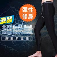 NEW FORCE 超彈力透氣速乾壓力緊身運動褲 黑色