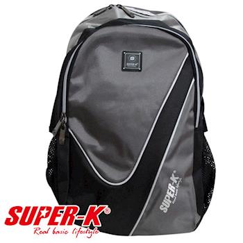 SUPER-K。休閒運動背包BS0847-黑/灰