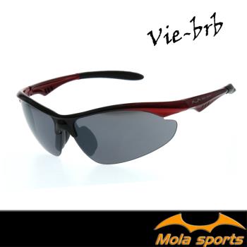 MOLA摩拉品牌推薦運動太陽眼鏡 UV400 灰鏡片 男女 單車 休閒 Vie-brb