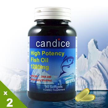 【Candice】康迪斯歐米加600魚油膠囊/超級Omega-3(90顆*2瓶)