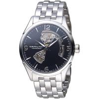 HAMILTON漢米爾頓 JAZZMASTER爵士系列OPEN HEART 80小時自動腕錶 H32705131