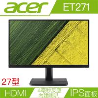 ACER宏碁 ET271 27型IPS面板雙介面不閃頻無邊框液晶螢幕
