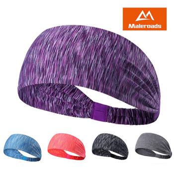 Maleroads 時尚條紋 運動髮帶 運動頭巾 簡約造型 柔軟舒適 清爽透氣