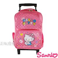 【Hello Kitty凱蒂貓】點點三段式拉桿後背書包(粉色)