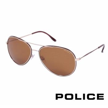 POLICE 都會偏光飛行員太陽眼鏡 (咖啡金) POS8299EF93P