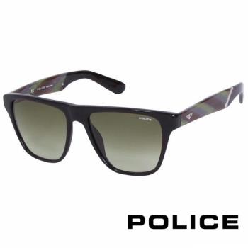 POLICE 都會時尚造型太陽眼鏡 (迷彩綠)POS1796E700V