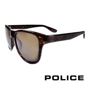 POLICE 義大利警察都會款個性型男眼鏡-膠框(豹紋) POS1823E0978