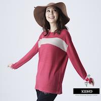 KIINO 工研院合作研發昇温保暖色塊拼接外罩針織衫