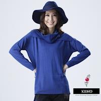 【KIINO】工研院合作研發昇温保暖圓領外罩針織衫附流行脖套(3642-2662)