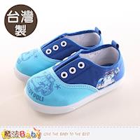 魔法Baby 童鞋 台灣製POLI正版休閒帆布鞋~sa71616
