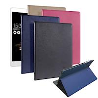 For ASUS ZenPad 3S 10吋 Z500M 品味皮革紋支架保護皮套