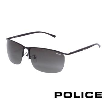 POLICE 都會復古飛行員太陽眼鏡 (消光黑) POS8693E0531