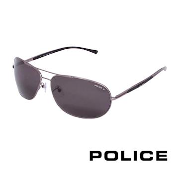 POLICE 都會偏光飛行員太陽眼鏡 (銀灰色) POS8691-627P