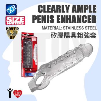 【透明白】美國 SIZE MATTERS 矽膠陽具粗強套 Clearly Ample Penis Enhancer