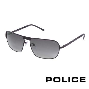 POLICE 都會時尚飛行員太陽眼鏡 (經典黑) POS8745E0531