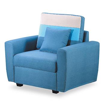 【時尚屋】艾爾瑪沙發單人座藍色儲物布MT7-323-7免組裝/免運費/沙發