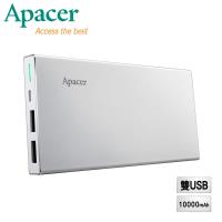 Apacer宇瞻 10000mAh高容量 超薄 雙輸出行動電源-閃耀銀(B522)