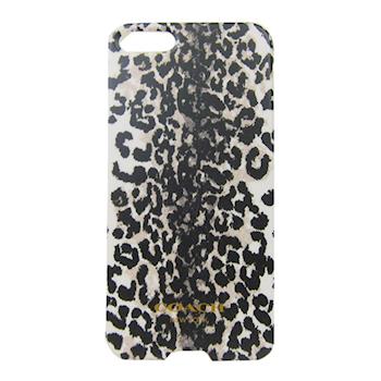 COACH 豹紋圖案 iPhone 5 手機保護殼(黑白)