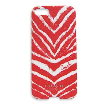 COACH 斑馬紋 iPhone 5 手機保護殼(紅)