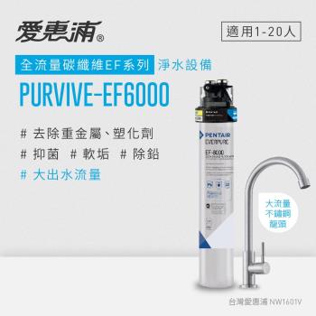 愛惠浦 EVERPURE PURVIVE-EF6000單道式廚下型淨水器(可加購升級套件)
