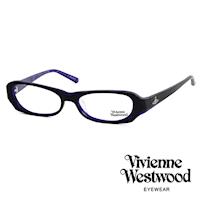 Vivienne Westwood 光學平光鏡框★經典LOGO雙色造型★英倫龐克風(紫/黑) VW176E01