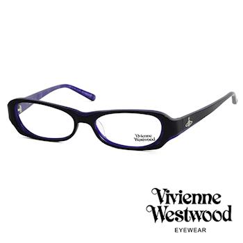 Vivienne Westwood 光學平光鏡框★經典LOGO雙色造型★英倫龐克風(紫/黑) VW176E01