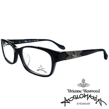 Vivienne Westwood 英國Anglomania復古感個性鉚釘光學眼鏡(黑)AN280E01