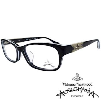 Vivienne Westwood 英國Anglomania復古感個性鉚釘光學眼鏡(黑+白)AN280E04