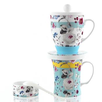 風行日本-陶瓷滴漏杯組(咖啡、花茶)三種花紋可選